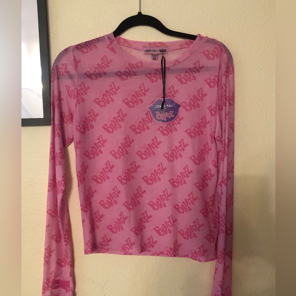 Bratz Dollskill pink mesh top